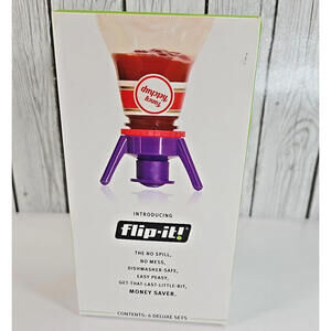 Flip-It Bottle Cap System Money Saver No Spill or Mess Missing 2 Pieces